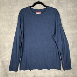 Karbon Shirt Mens Extra Large Navy Merino Wool Long Sleeve Base Layer Outdoor